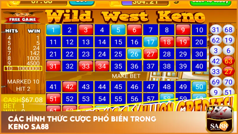 Trải Nghiệm Keno - Cược Nhẹ Tay, Rinh Tiền Ngay Cùng Sa88 3 Keno tại sa88 còn mở rộng thêm nhiều loại cược khác nhau